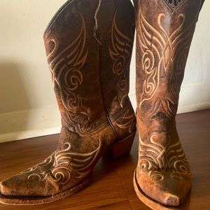 Circle G , Made in Mexico Leather Cowgirl Boots
